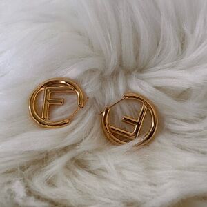 Fendi Gold Hoop Earrings